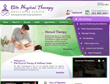 Tablet Screenshot of eliteptandwellness.com